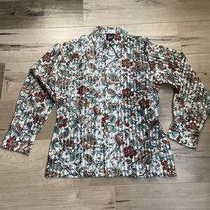 Vintage Joel California Men Disco Shirt Size M 70's Bold‎ Floral Green Retro